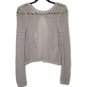 Rebecca Taylor Cross Back Crew Moonlight Crochet Open Back